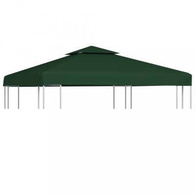 vidaXL Copertină rezervă acoperiș pavililion, verde, 3x3 m, 310 g/m&amp;sup2; foto