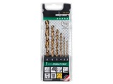 Set de burghie pentru metal HSS-Co, 6 bucăți, diametre variate