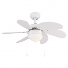 Ventilator de tavan cu lustra, 50W, E14, diametru 78 cm, IP20, Rivaldo Globo foto