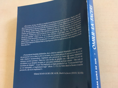 SF. IOAN GURA DE AUR, OMILII LA FACERE, VOL.1- REEDITARE 2003 DIN SERIA PSB 21 foto