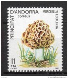 !!! ANDORRA SPANIOLA - CIUPERCI 1984 , 1 VALOARE - NESTAMPILATA / FLORA, Nestampilat