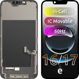 Cumpara ieftin Display cu Touchscreen ZY pentru Apple iPhone 17e / 16e, cu Rama, Versiune LCD In-Cell IC Movable, Negru