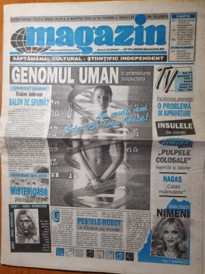 magazin 8 martie 2001-art violeta beclea,g.szabo,j.lennon,madona,brad pitt foto