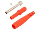 Soclu Banană 4mm 32A 1kV Roșu Cu Izolație 2.5mm&sup2;
