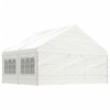 Gossi foisor cu acoperis, alb, 4,46x5,88x3,75 m, polietilena