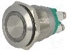 Intrerupator anti-vandalism, OFF-(ON), &Oslash;19mm, BULGIN, MPI002/TERM/GN