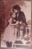 QW18 21 - Fotografie foarte veche - Doi copii superbi frate si sora - anii 1920
