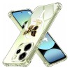 Husa antisoc pentru xiaomi redmi note 14 4g (regional) - airbag magsafe, col&Egrave;uri ranforsate- butterfly auriu