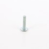 Surub pentru lemn, cu cap bombat combinat, amprenta cruce, din otel, zincat alb, 4 x 18 mm