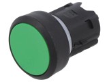 Comutator apasare EAO 22mm verde, 2 pozitii, IP67/IP66/IP69K, plastic, fara iluminare, fara simbol, fara pozitie