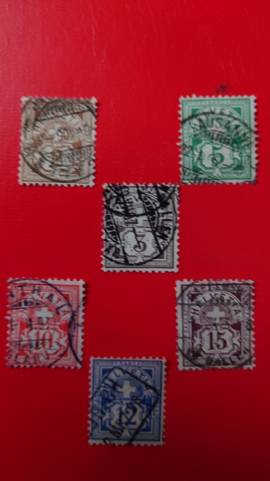 ELVEȚIA 1906 - SERIE COMPLETĂ ȘTAMPILATĂ
