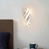 Aplica LED Reid 20W Ondulata Lumina Rece Calda Neutra Metal si SIlicon Alb