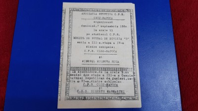 program CFR Cluj - Minerul Mold. Noua foto