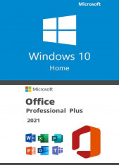 PACHET Windows 10 Home + Office 2021 Professional Plus + Antivirus Gratuit foto