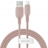 Cablu Colorat Baseus USB / Lightning 2.4A 1.2m Roz (CALDC-04)