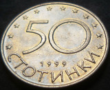 Moneda 50 STOTINKI - BULGARIA, anul 1999 *cod 5060 - UNC DIN FASIC BANCAR