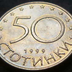 Moneda 50 STOTINKI - BULGARIA, anul 1999 *cod 5060 - UNC DIN FASIC BANCAR