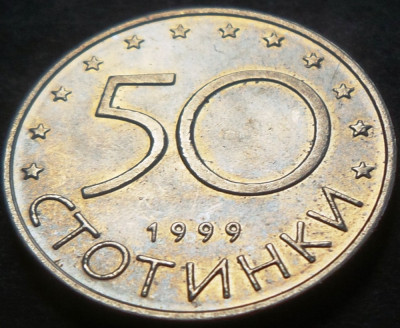 Moneda 50 STOTINKI - BULGARIA, anul 1999 *cod 5060 - UNC DIN FASIC BANCAR foto