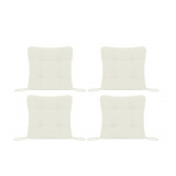 Set Perne decorative pentru scaun de bucatarie sau terasa, dimensiuni 40x40cm, culoare Alb, 4 buc/set, Palmonix