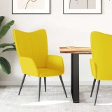 vidaXL Scaun de relaxare, galben muștar, material textil 327948