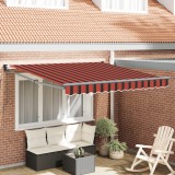 vidaXL Marchiza manuală retractabilă Portocalie și Maronie 300x250 cm