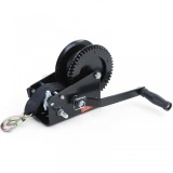 Winch manual premium cu curea 1500kg 8 metri negru, potrivit pentru remorca auto Performance AutoTuning
