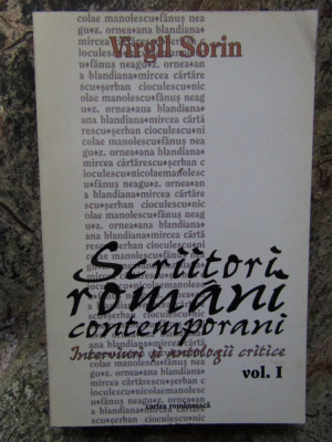 VIRGIL SORIN - SCRIITORI ROMANI CONTEMPORANI volumul 1 foto