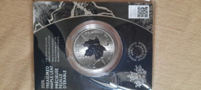 CANADA 5 DOLLARS 2025 argint FRUNZA ARTAR (varianta urs) foto