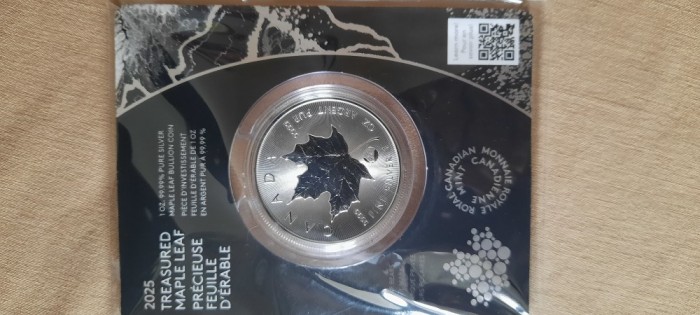 CANADA 5 DOLLARS 2025 argint FRUNZA ARTAR (varianta urs)