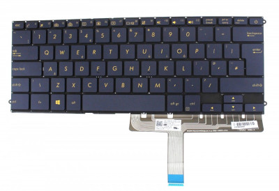 Tastatura Laptop Asus ZenBook 3 Deluxe UX490U iluminata UK blue foto