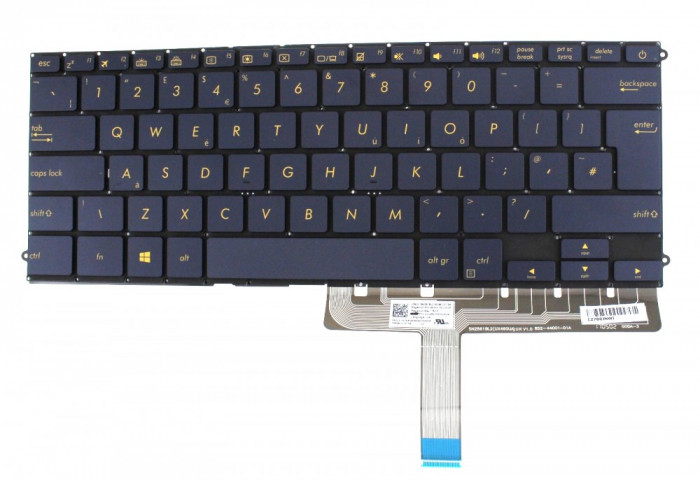 Tastatura Laptop Asus ZenBook 3 Deluxe SN2561BL2 iluminata UK blue