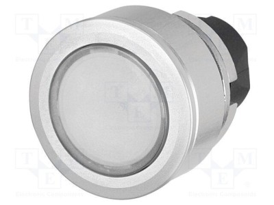 Comutator EAO 30mm Alb IP65 Acţionat prin apăsare Poz.i stab: 2 foto