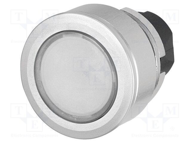 Comutator EAO 30mm Alb IP65 Acţionat prin apăsare Poz.i stab: 2