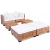 Gossi set canapea, 16 piese, ratan natural