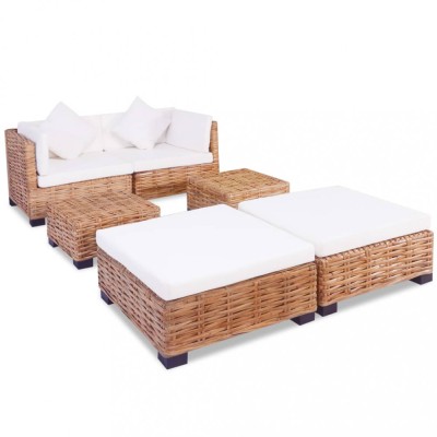 Gossi set canapea, 16 piese, ratan natural foto
