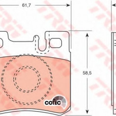 Set placute frana,frana disc MERCEDES E-CLASS (W210) (1995 - 2003) TRW GDB987