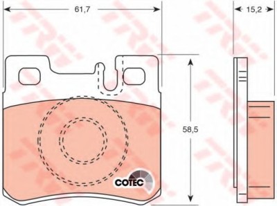 Set placute frana,frana disc MERCEDES CLK (C208) (1997 - 2002) TRW GDB987 foto