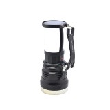 Lanterna tip felinar elSales ELS-2881T cu incarcare solara si la priza, LED-uri SMD, 3 trepte de lumina,