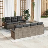 VidaXL Set de canapele pentru grădină Manual 8 pcs Gri 55 x 55 x 37 cm