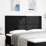 Cap de pat LED Design cu blocuri de diamant Negru 180 cm Catifea