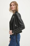 Answear Lab geaca ramones femei, culoarea negru, de tranzitie