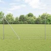 VidaXL Set de st&acirc;lpi de gard Manual 7 pcs Argintiu &Oslash;32mm 160 cm