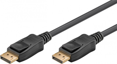 Cablu DisplayPort - DisplayPort V2.0 1m 8K/60Hz 4K/120Hz Full HD 1080p/240Hz negru Goobay 58532 foto