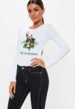 Cumpara ieftin Bluza de dama alba - Be Flamazing - XL, THEICONIC