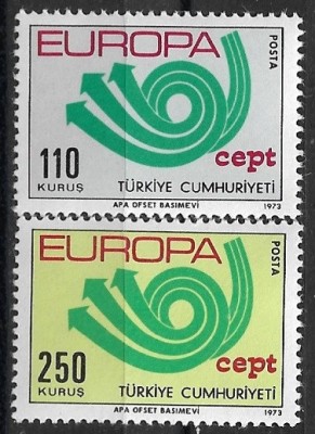 C528 - Turcia 1973 - Europa 2v.,neuzat,perfecta stare foto