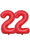 Balon uriaș cu numărul 22 roșu