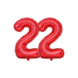 Balon uriaș cu numărul 22 roșu