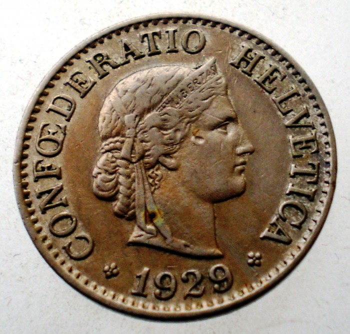 7.081 ELVETIA 10 RAPPEN 1929 B