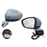 Oglinda usa exterioara Citroen C3, 03.2010-12.2016, partea Stanga, reglare electrica; grunduit; incalzit; sticla convexa; geam cromat; 7 pini; cu Luc