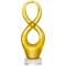 Cifra 8 statueta opt, simbol infinit norocos, insertii aurii, 22 cm